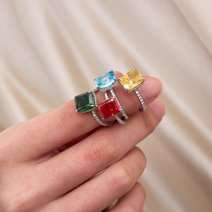 Baguette Emerald Cut Diamond Ring - Ericajewels