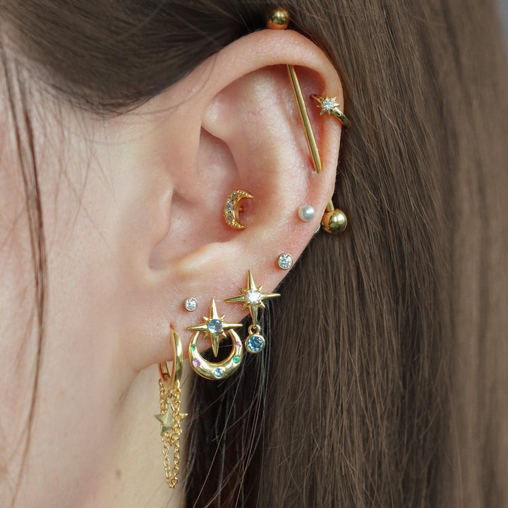 rainbow star earrings 