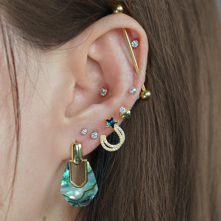 abalone stud earrings