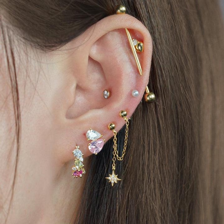 pink heart earrings 