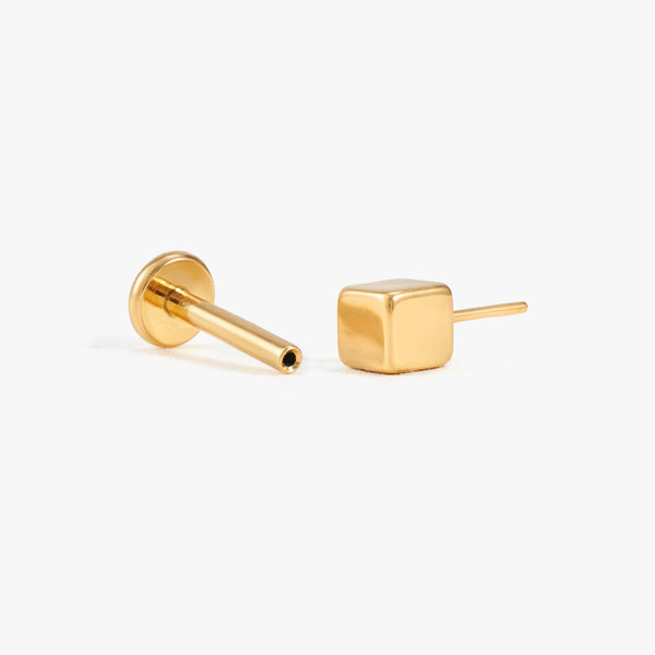 Flat back gold deals stud earrings