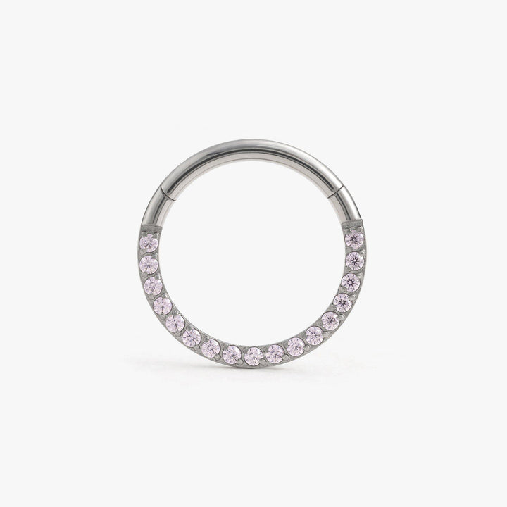 Titanium Pink 3A CZ Daith Jewelry & Septum Rings