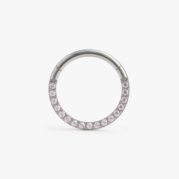Titanium Pink 3A CZ Daith Jewelry & Septum Rings