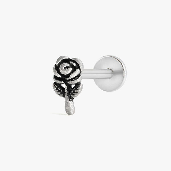 Titanium Rose Barbell Piercing Earring | Halloween Gift