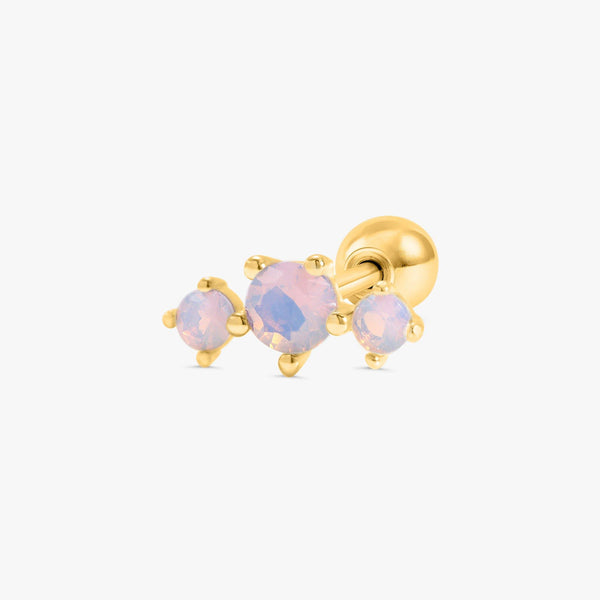 Trinity Pink Moonstone Cartilage Earrings - EricaJewels
