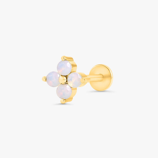 Color_Gold,Bar Type & Materials_Labret (Titanium);Moonstone Earrings Studs - EricaJewels