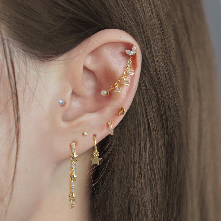 star hoop earrings​