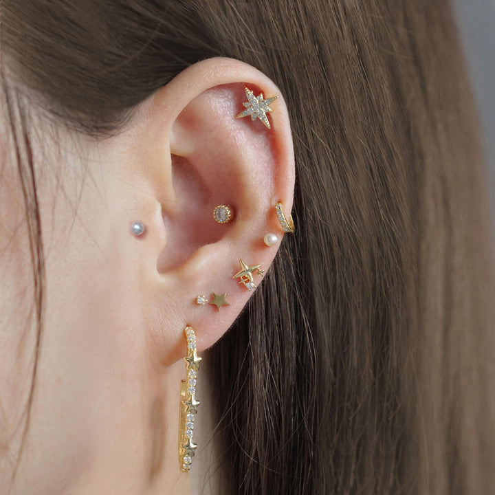 star hoop earrings​ Gold